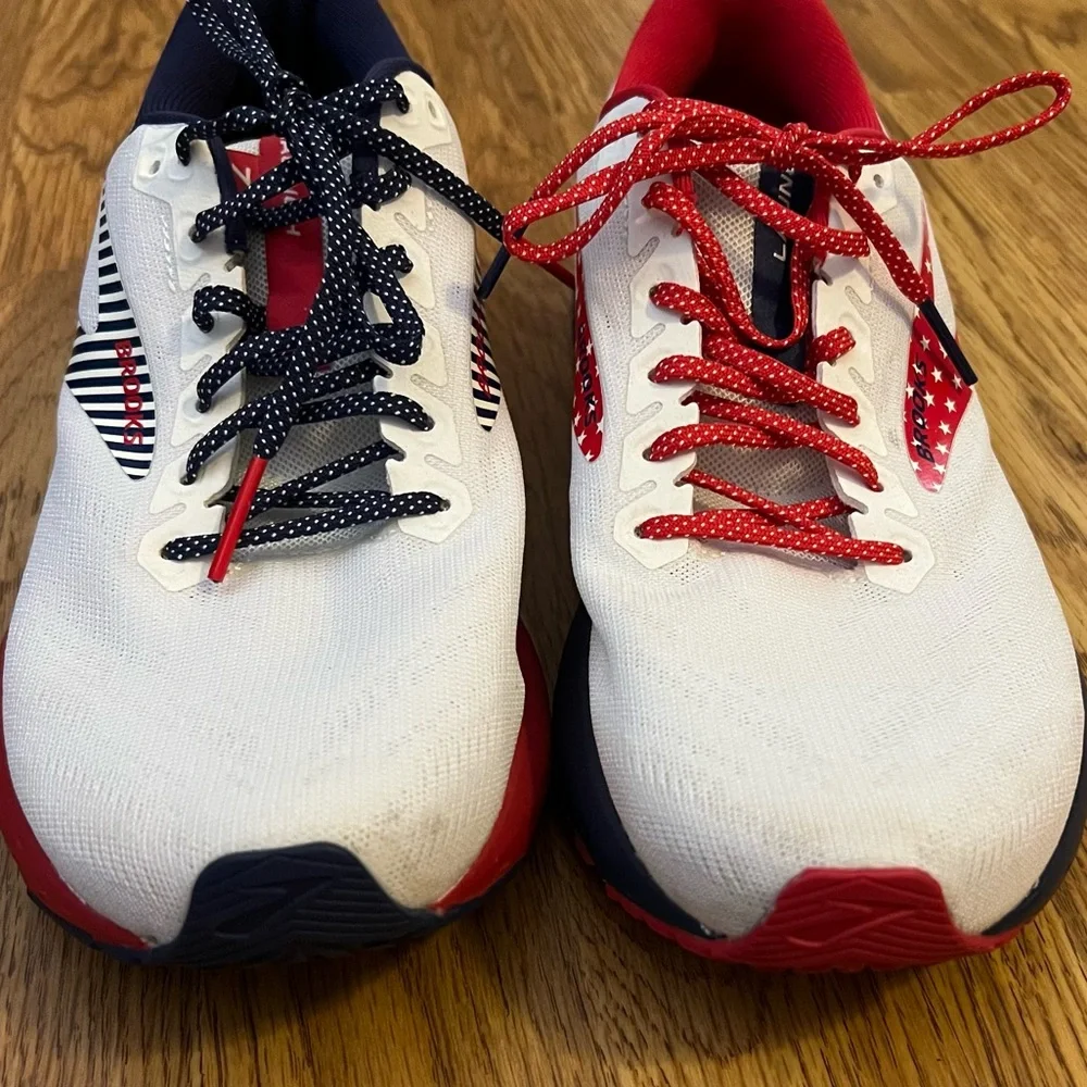 Brooks Launch 7 Red White and Blue USA Casual Running Olympic Sneakers - Picture 5 of 13